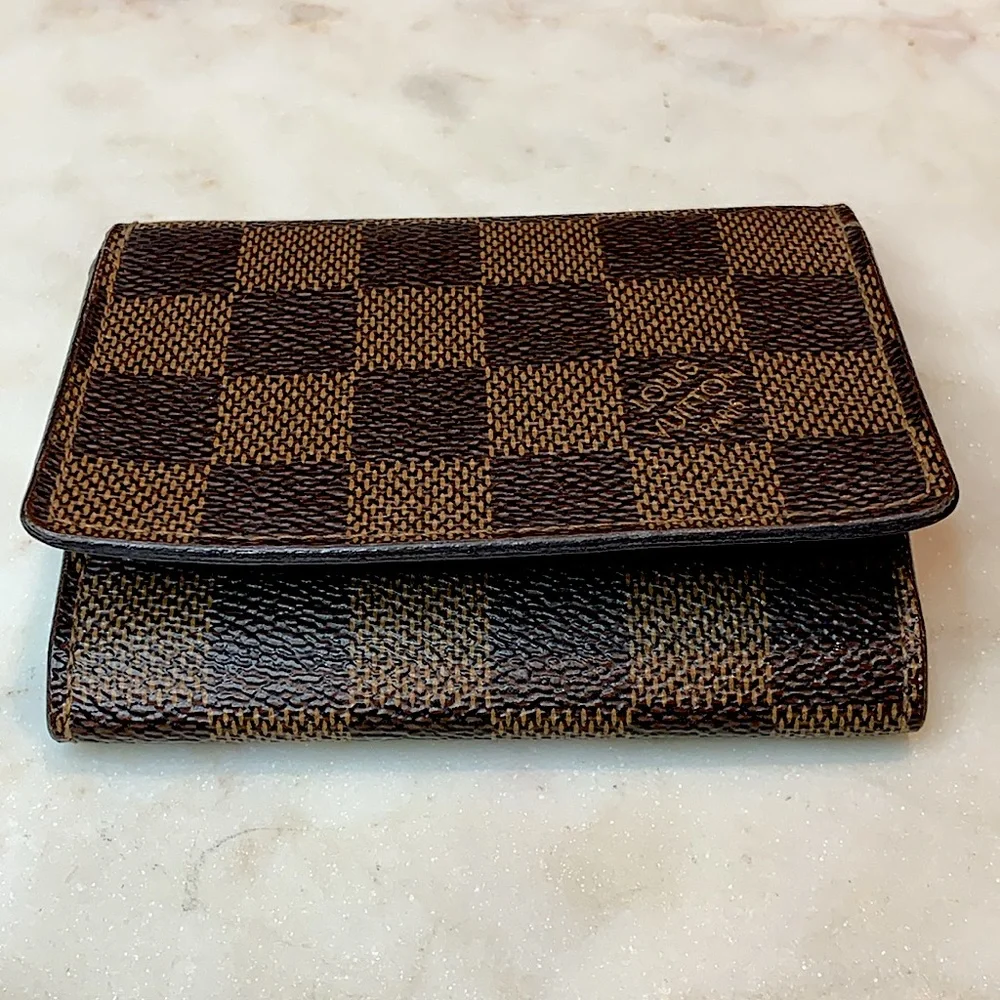 LOUIS VUITTON DAMIER EBENE ENVELOPE CARD HOLDER